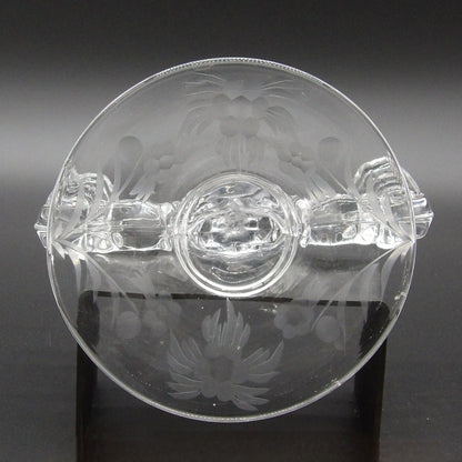 Martinville Viking Prelude Etched Crystal Teardrop Double Candle Holder