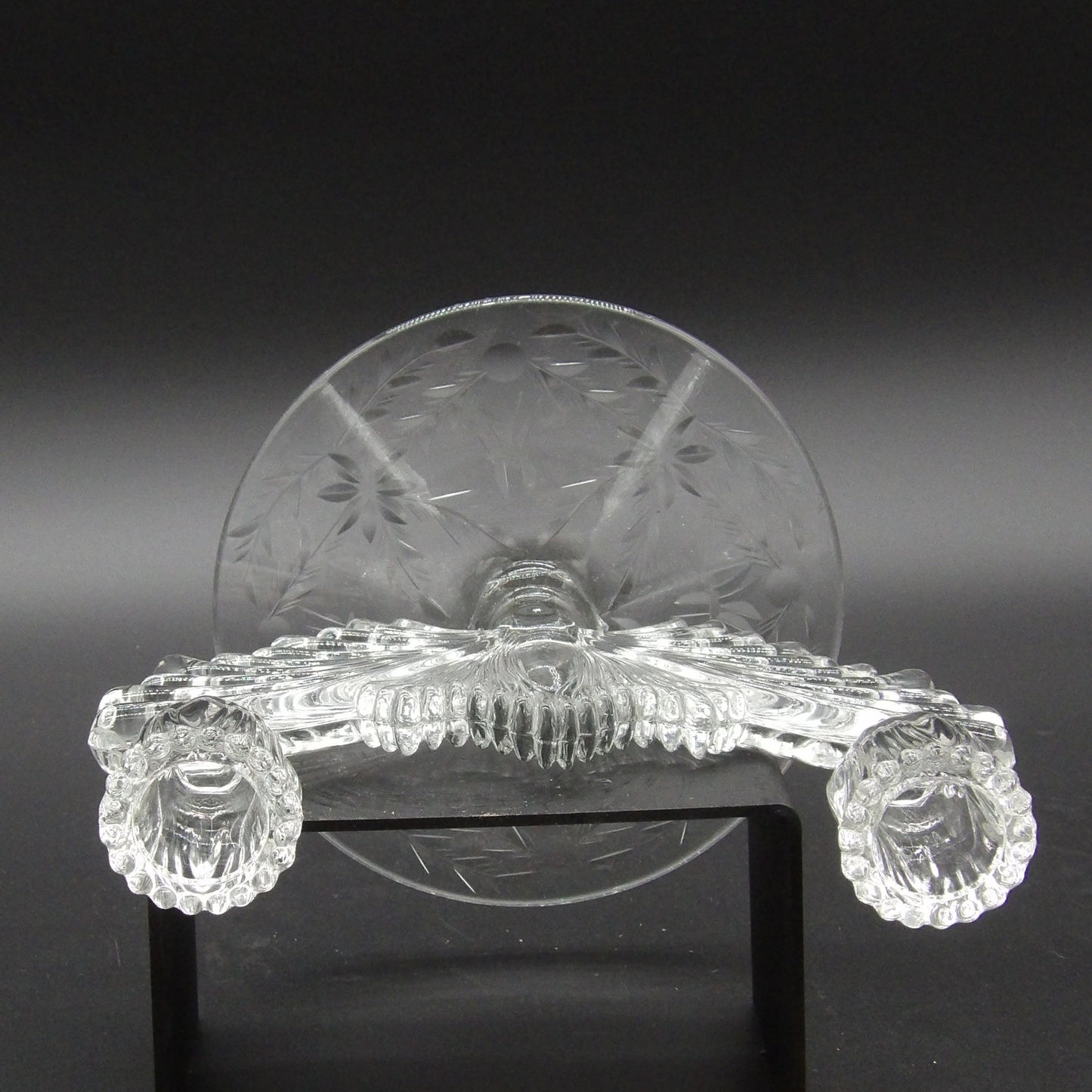 Tiffin Glass Double Candle Candle Holder