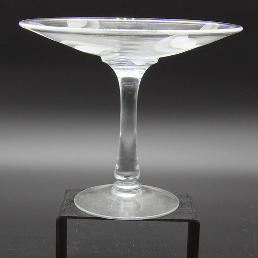 Vintage Etched Glass Compote